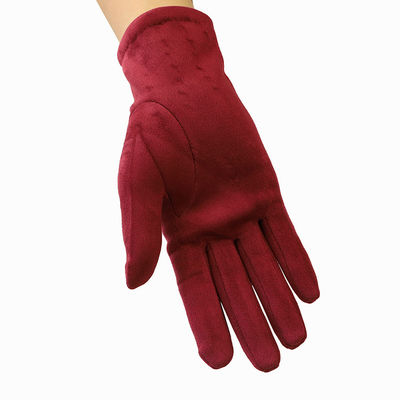 Customized 22cmx16cm Winter Warm Gloves Red Beautiful For Girl