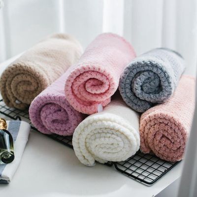Waffle 25x65cm Microfiber Long Hair Towel Fast Absorbing