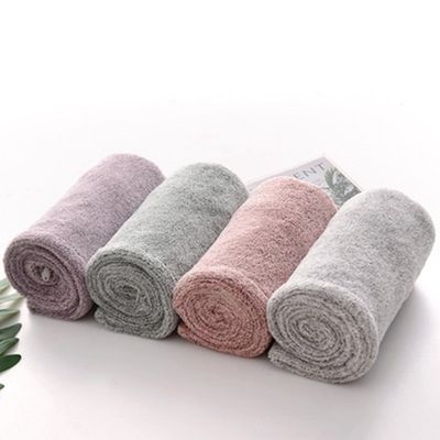 Bamboo Charcoal 25x65cm Hair Turban Towel Wrap For Wet Hair Drying