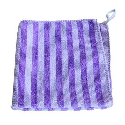 Custom Striped Terry 800gsm Microfiber Cloth Cleaning 40x40cm