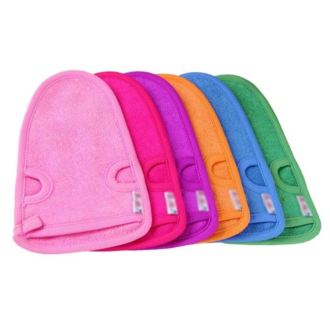 Multi Color Body Scrub Hand Gloves Skin Exfoliating Mitt For Self Tanning Preparation