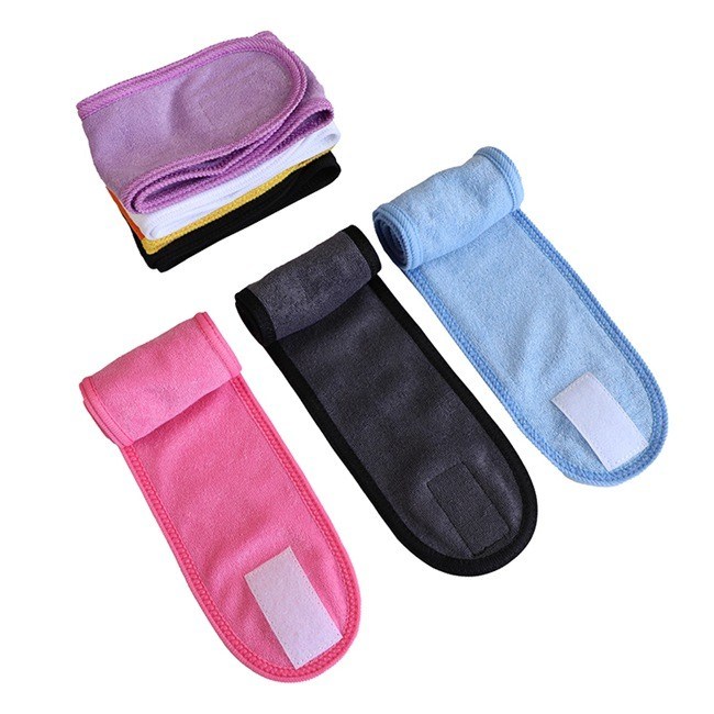 Customized Durable Terry Cloth Face Cleansing Headband For Removing Makeup